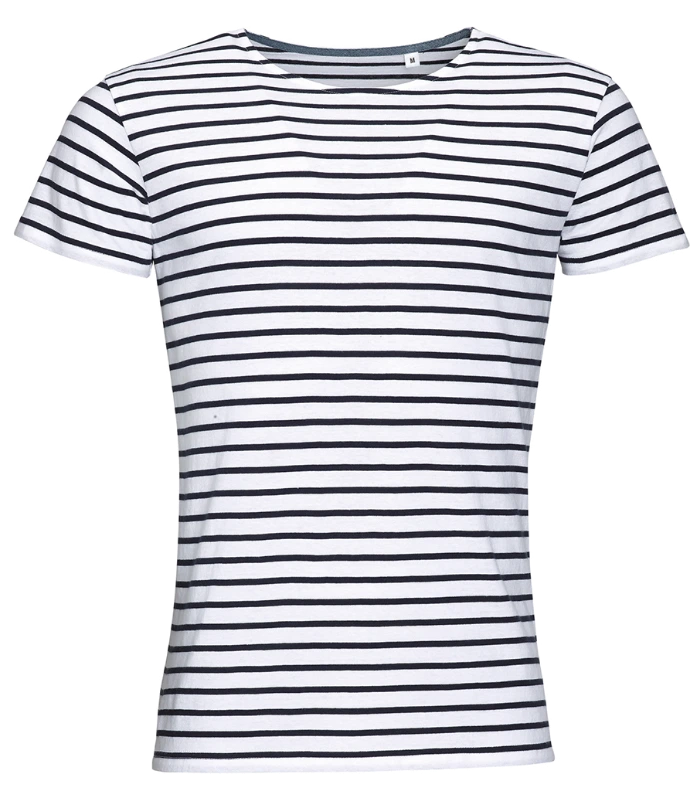 SOL'S SOL'S Miles Striped T-Shirt in WH/NV