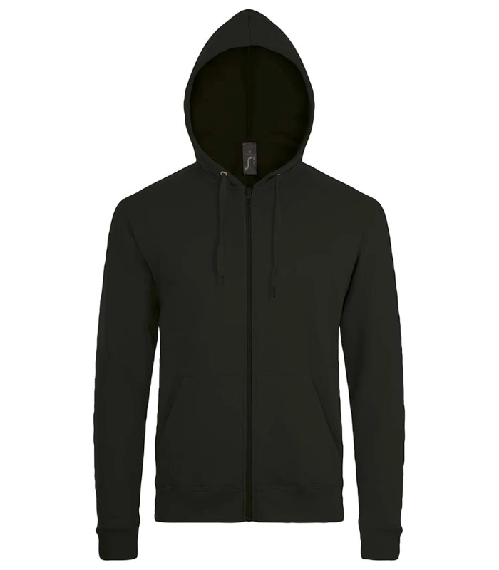SOL'S SOL'S Stone Zip Hooded Sweatshirt in BLK