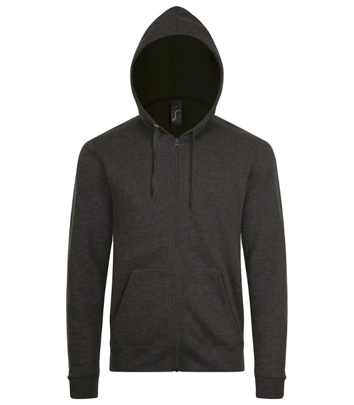 SOL'S SOL'S Stone Zip Hooded Sweatshirt in CHM