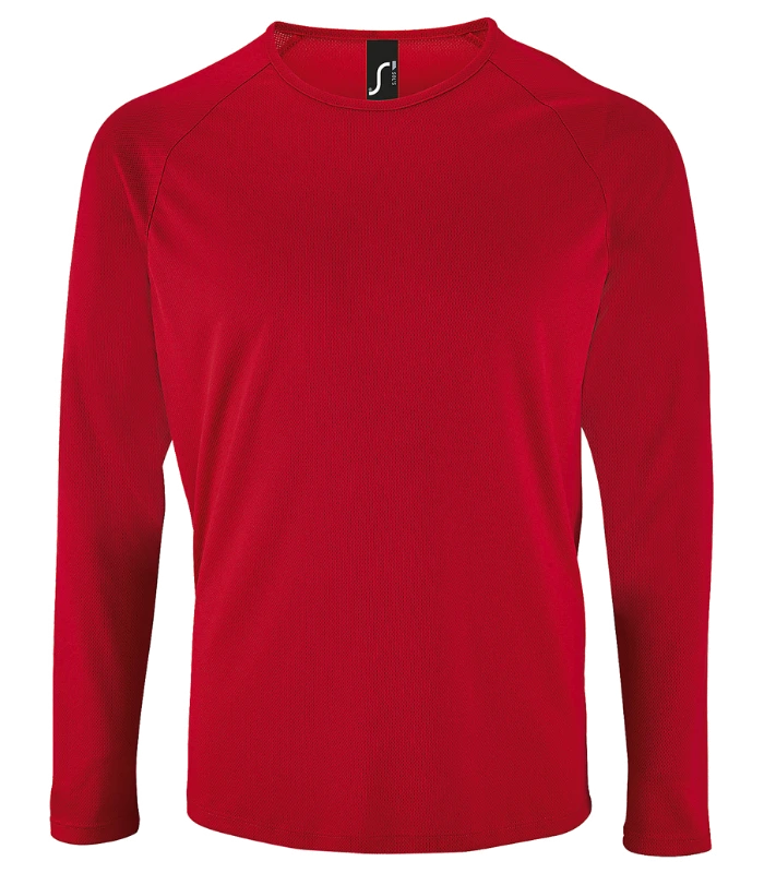 SOL'S SOL'S Sporty Long Sleeve Performance T-Shirt in RED