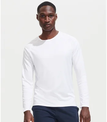 SOL'S SOL'S Sporty Long Sleeve Performance T-Shirt in WHI