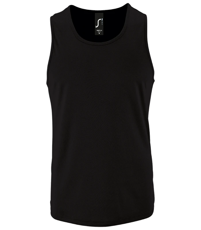 SOL'S SOL'S Sporty Performance Tank Top in BLK