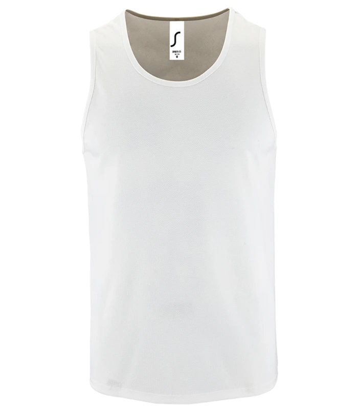 SOL'S SOL'S Sporty Performance Tank Top in WHI