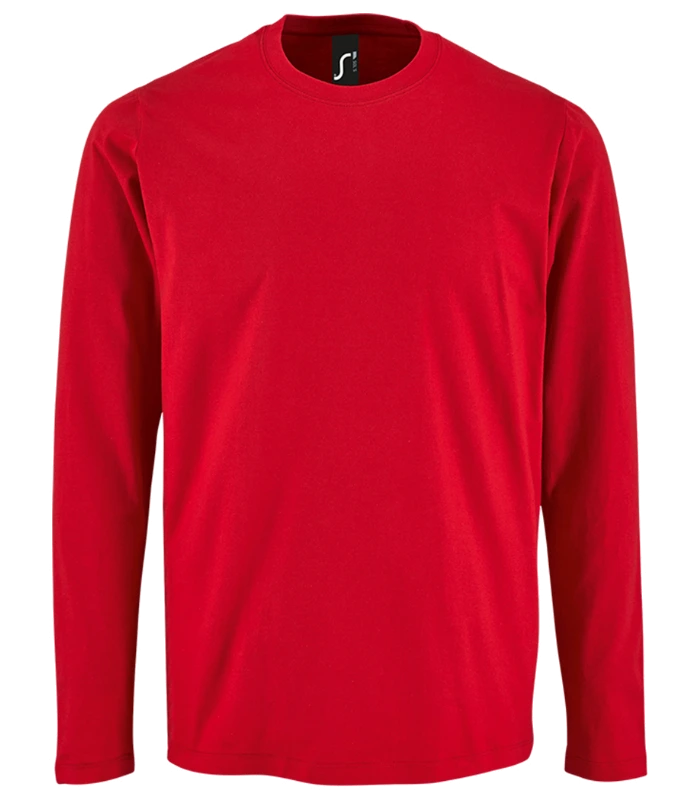 SOL'S SOL'S Imperial Long Sleeve T-Shirt in RED