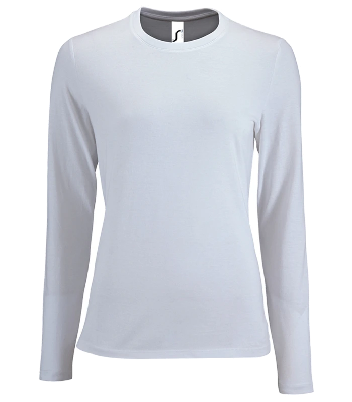 SOL'S SOL'S Ladies Imperial Long Sleeve T-Shirt in WHI