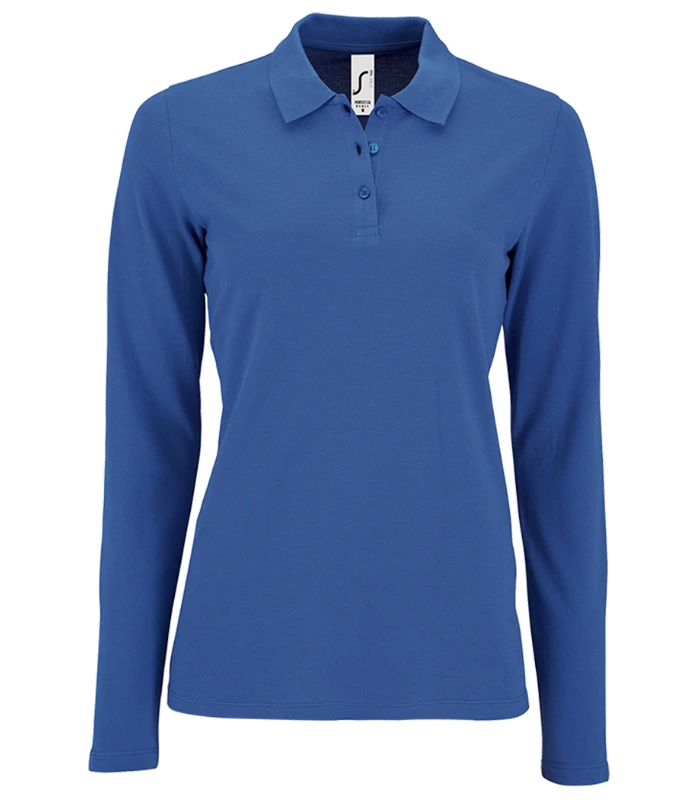 SOL'S SOL'S Ladies Perfect Long Sleeve Piqué Polo Shirt in ROY