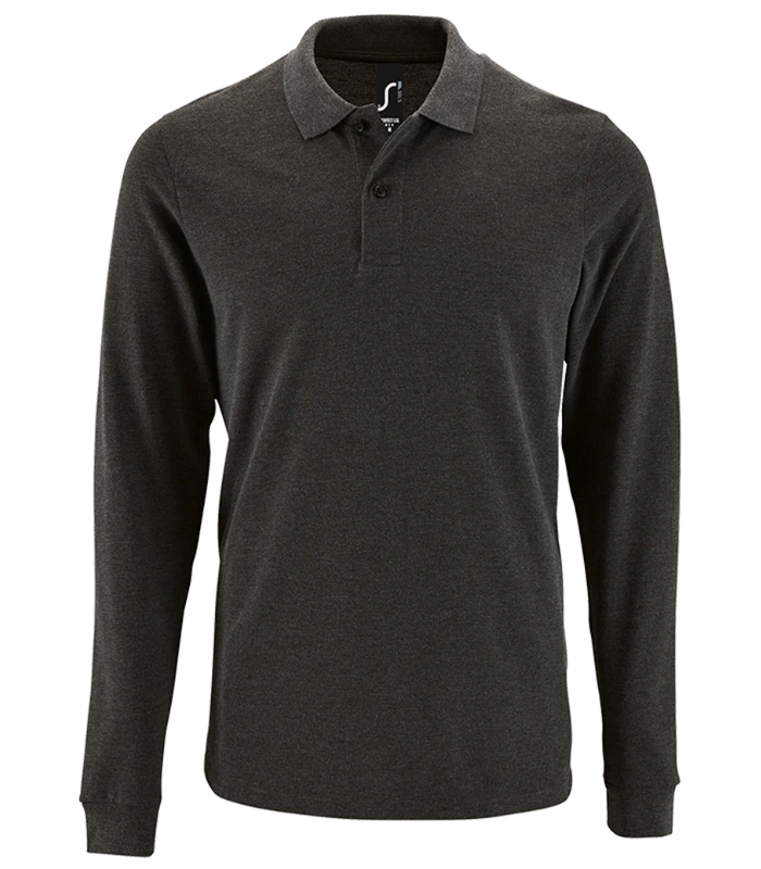 SOL'S SOL'S Perfect Long Sleeve Piqué Polo Shirt in CHM