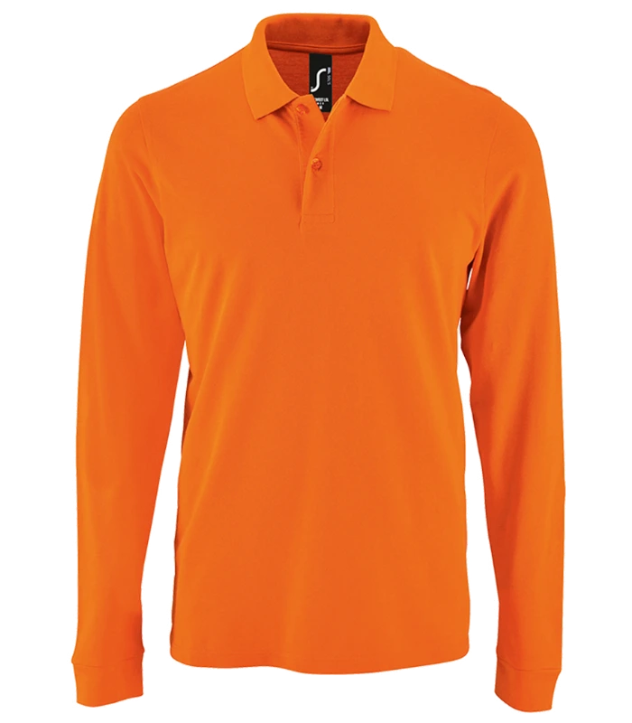 SOL'S SOL'S Perfect Long Sleeve Piqué Polo Shirt in ORA