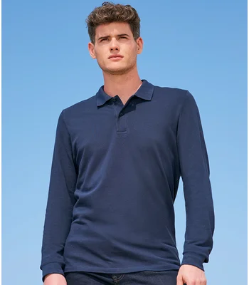 SOL'S SOL'S Perfect Long Sleeve Piqué Polo Shirt in WHI