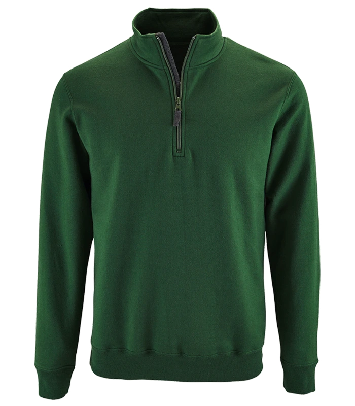 SOL'S SOL'S Stan Contrast Zip Neck Sweatshirt in BOT