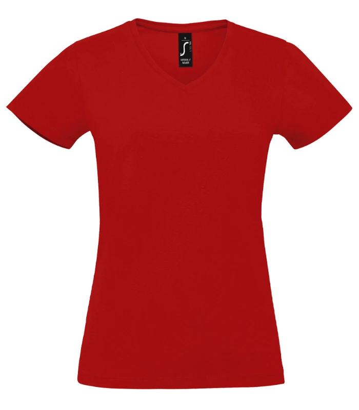 SOL'S SOL'S Ladies Imperial V Neck T-Shirt in RED