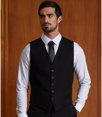NEOBLU NEOBLU Max Suit Waistcoat in Deep Black