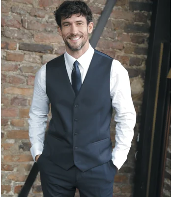 NEOBLU NEOBLU Max Suit Waistcoat in Night Blue