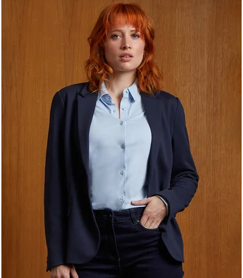 NEOBLU NEOBLU Ladies Marcel Piqué Blazer in Night Blue