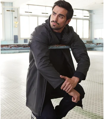 NEOBLU NEOBLU Antoine Wax Parka Jacket in Deep Black