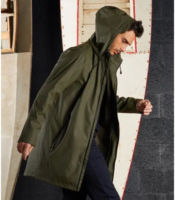 NEOBLU NEOBLU Antoine Wax Parka Jacket in Deep Black