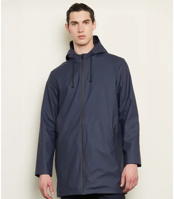 NEOBLU NEOBLU Antoine Wax Parka Jacket in Night Blue