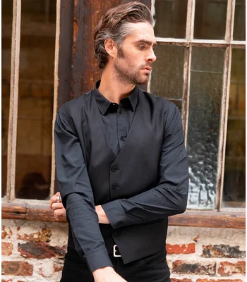 NEOBLU NEOBLU Blaise Long Sleeve Shirt in Deep Black