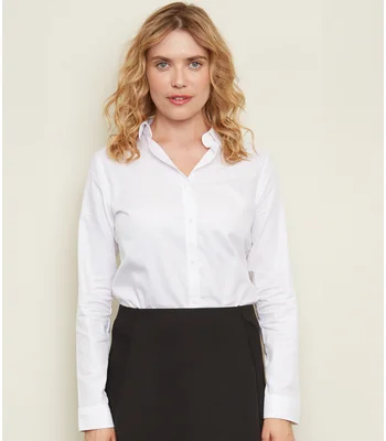 NEOBLU NEOBLU Ladies Blaise Long Sleeve Shirt in Deep Black