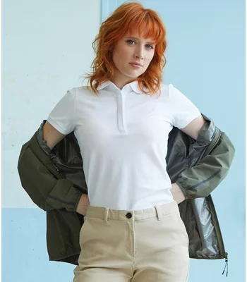NEOBLU NEOBLU Ladies Owen Piqué Polo Shirt in Optic White