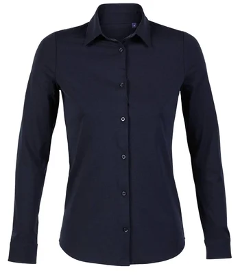 NEOBLU NEOBLU Ladies Balthazar Jersey Long Sleeve Shirt in Deep Black