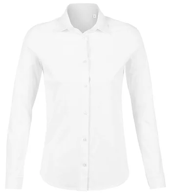 NEOBLU NEOBLU Ladies Balthazar Jersey Long Sleeve Shirt in Optic White
