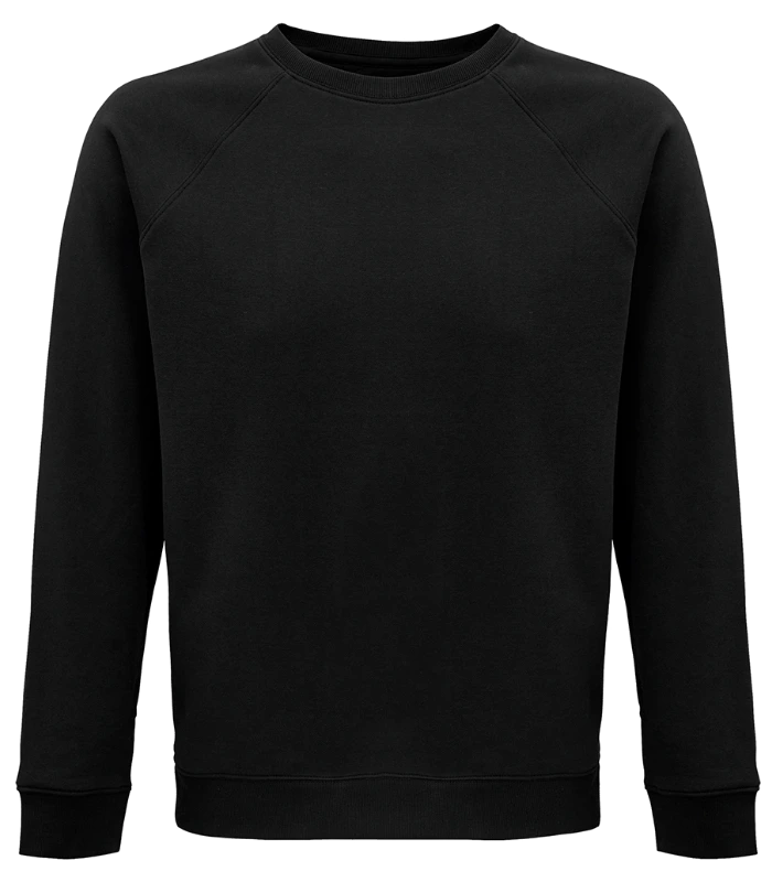 SOL'S SOL'S Unisex Space Organic Raglan Sweatshirt in BLK
