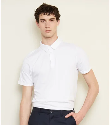 NEOBLU NEOBLU Octave Organic Soft Jersey Polo Shirt in Deep Black
