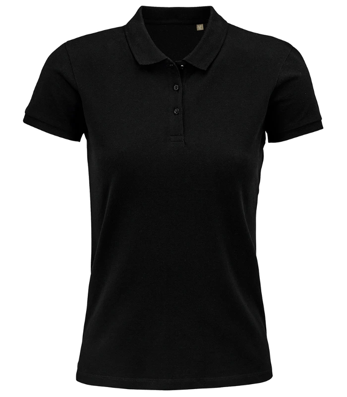 SOL'S SOL'S Ladies Planet Organic Piqué Polo Shirt in BLK