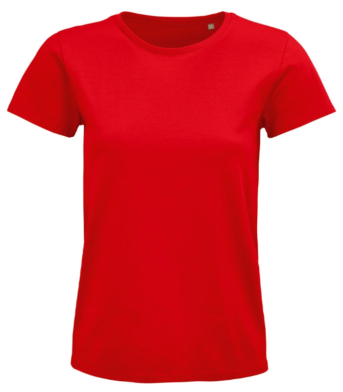 SOL'S SOL'S Ladies Pioneer Organic T-Shirt in RED