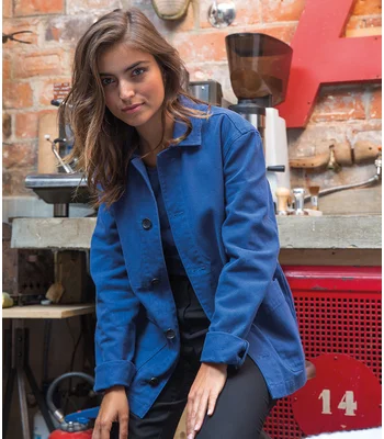 NEOBLU NEOBLU Mael Workwear Utility Jacket in Deep Blue