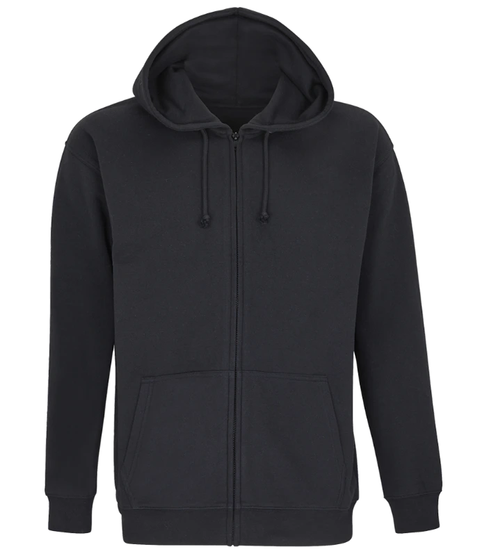 SOL'S SOL'S Unisex Carter Full Zip Hoodie in BLK