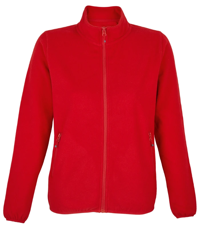 SOL'S SOL'S Ladies Factor Recycled Micro Fleece Jacket in RED
