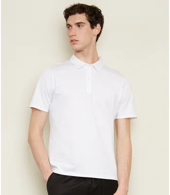 NEOBLU NEOBLU Relax Oscar Jersey Polo Shirt in Deep Black