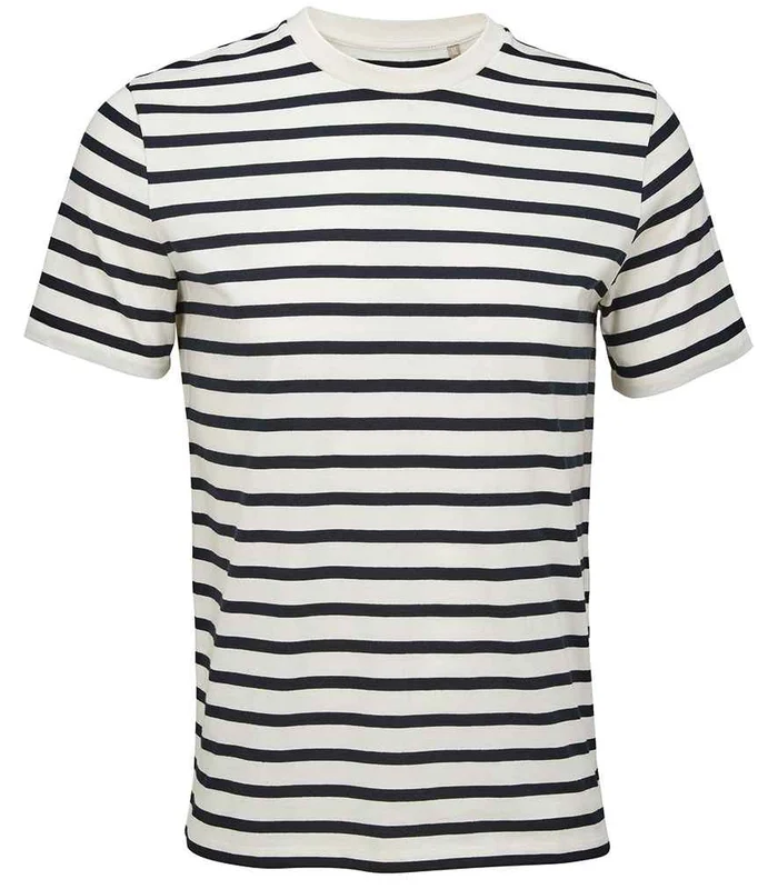 SOL'S SOL'S Unisex Legend Organic T-Shirt in Off White/Navy