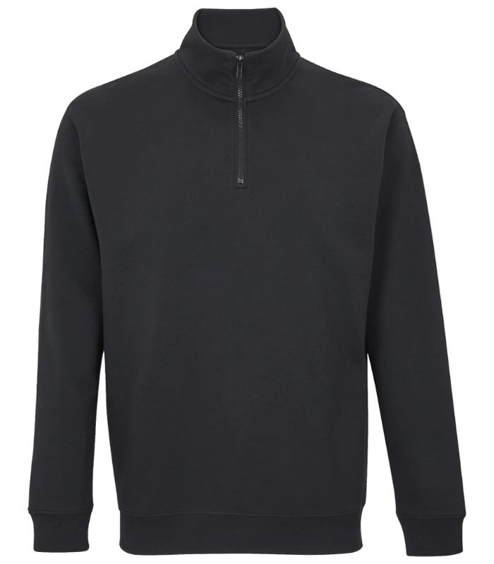 SOL'S SOL'S Unisex Conrad 1/4 Zip Sweatshirt in BLK