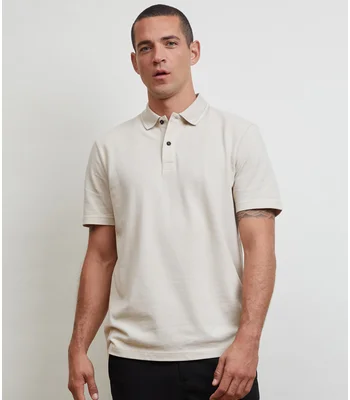 NEOBLU NEOBLU Unisex Orel Piqué Polo Shirt in Deep Black