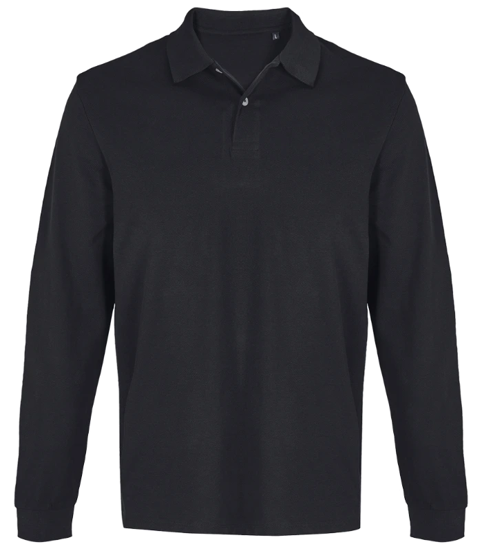 SOL'S SOL'S Unisex Pacific Long Sleeve Piqué Polo Shirt in BLK