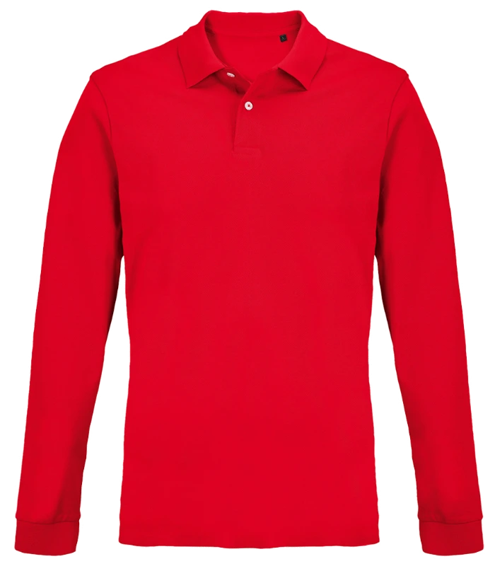 SOL'S SOL'S Unisex Pacific Long Sleeve Piqué Polo Shirt in RED