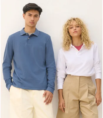 SOL'S SOL'S Unisex Pacific Long Sleeve Piqué Polo Shirt in WHI