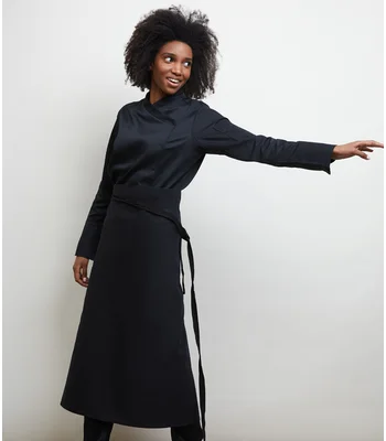 NEOBLU NEOBLU Emile Cotton Waist Apron in Deep Black