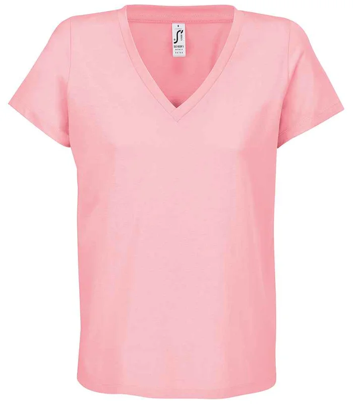 SOL'S SOL'S Ladies Regent V Neck T-Shirt in Candy Pink