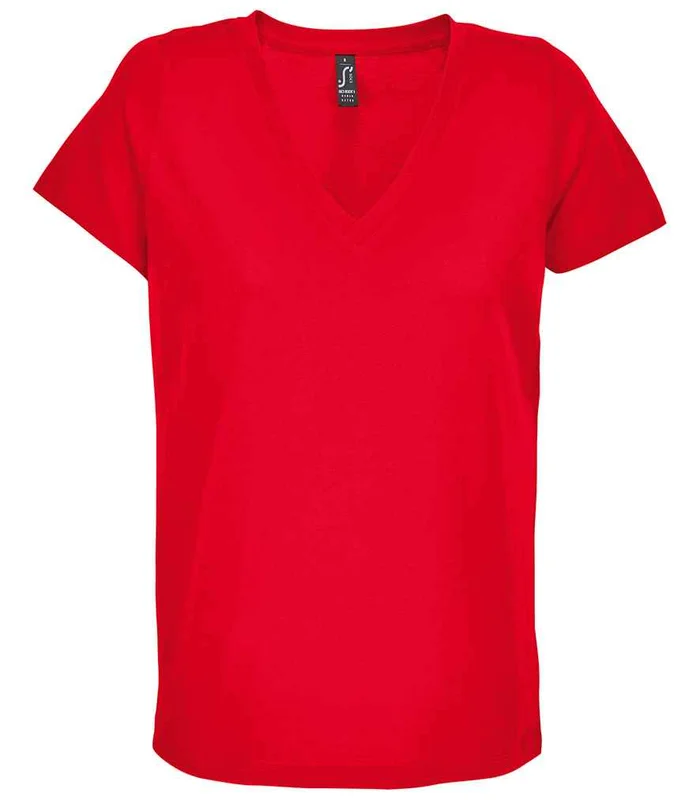 SOL'S SOL'S Ladies Regent V Neck T-Shirt in Red