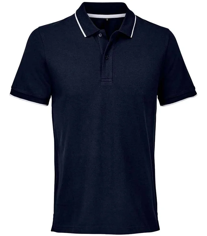 SOL'S SOL'S Unisex Palermo Polo Shirt in French Navy/White