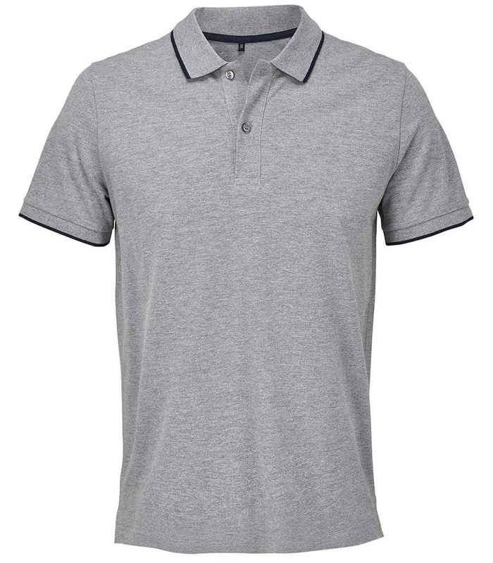 SOL'S SOL'S Unisex Palermo Polo Shirt in Grey Marl/French Navy