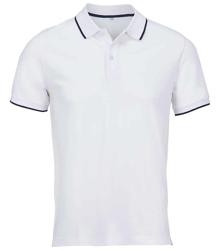 SOL'S SOL'S Unisex Palermo Polo Shirt in White/French Navy