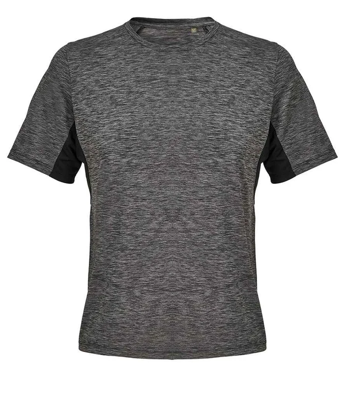 SOL'S SOL'S Unisex Storm Performance T-Shirt in Black Marl/Black