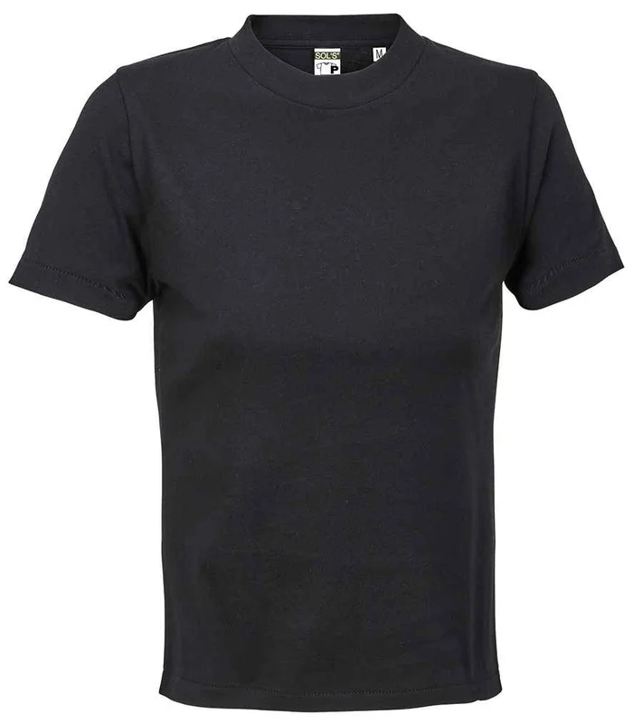 SOL'S SOL'S Ladies Lilia Low Crop T-Shirt in Deep Black
