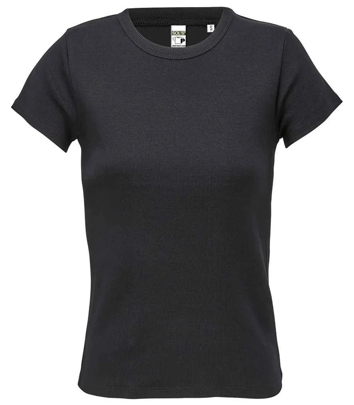 SOL'S SOL'S Ladies Sara T-Shirt in Deep Black