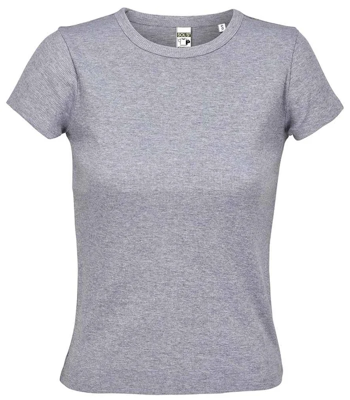 SOL'S SOL'S Ladies Sara T-Shirt in Light Grey Marl